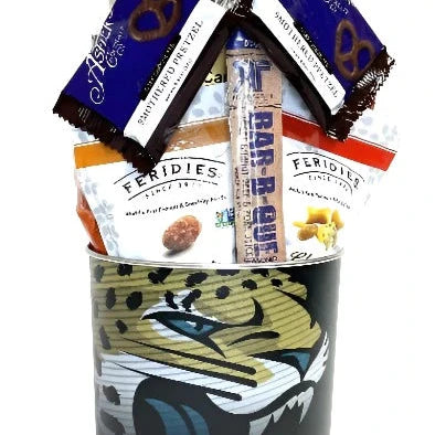 Jacksonville Jaguars Gift Tin Basket - Savory or Sweet Snacks - Officially Licensed