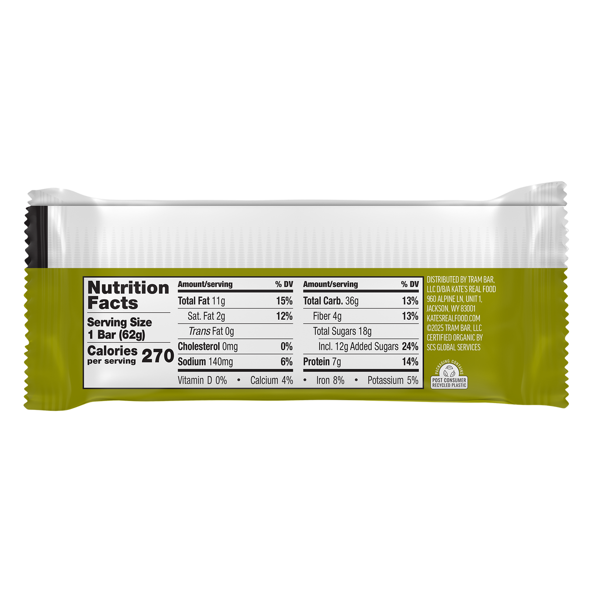 Kate's Real Food Peanut Butter Dark Chocolate Bars - 12pk