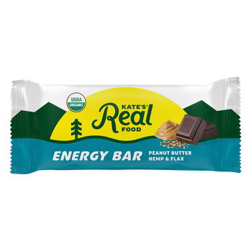 Kate's Real Food - Peanut Butter Hemp and Flax Energy Bar - Case of 12 - 2.2 OZ
