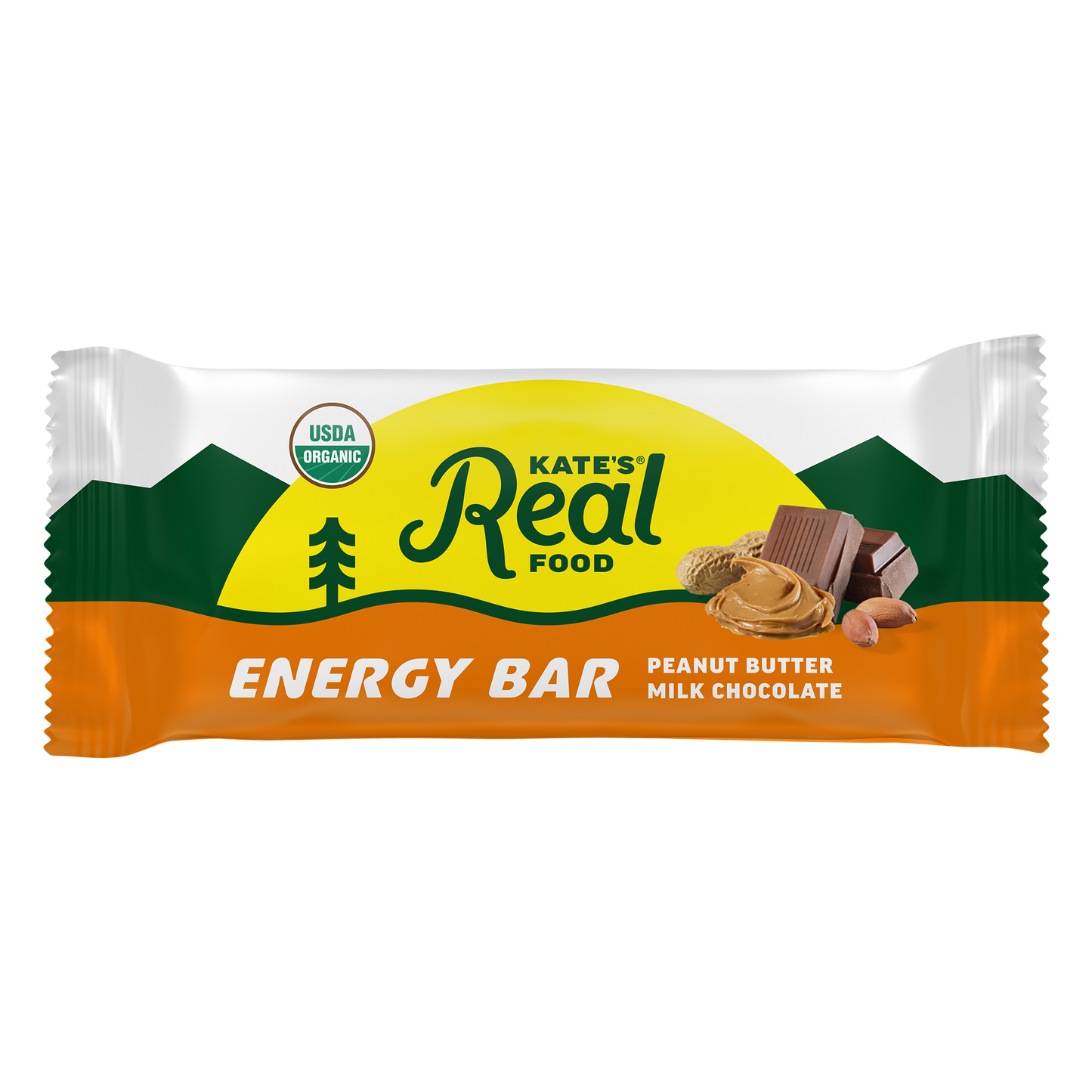Kate's Real Food Peanut Butter Milk Chocolate Bars - 12 Count