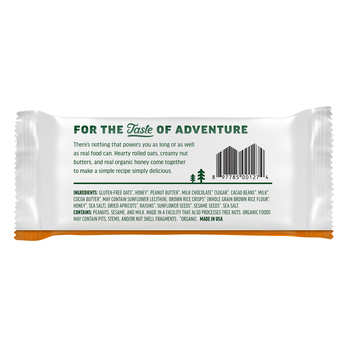 Kate's Real Food Peanut Butter Milk Chocolate Bars - 12 Count