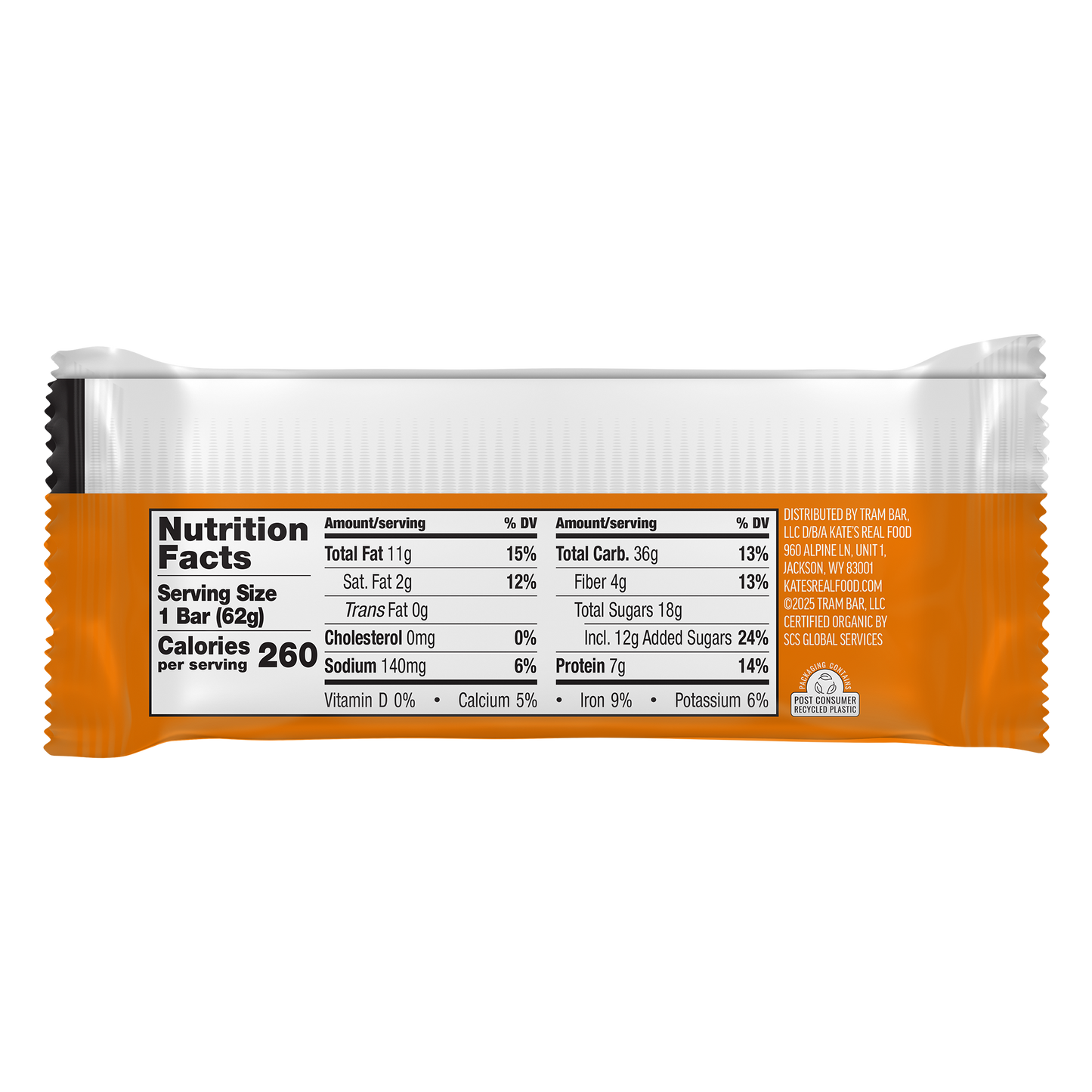 Kate's Real Food Peanut Butter Milk Chocolate Bars - 12 Count