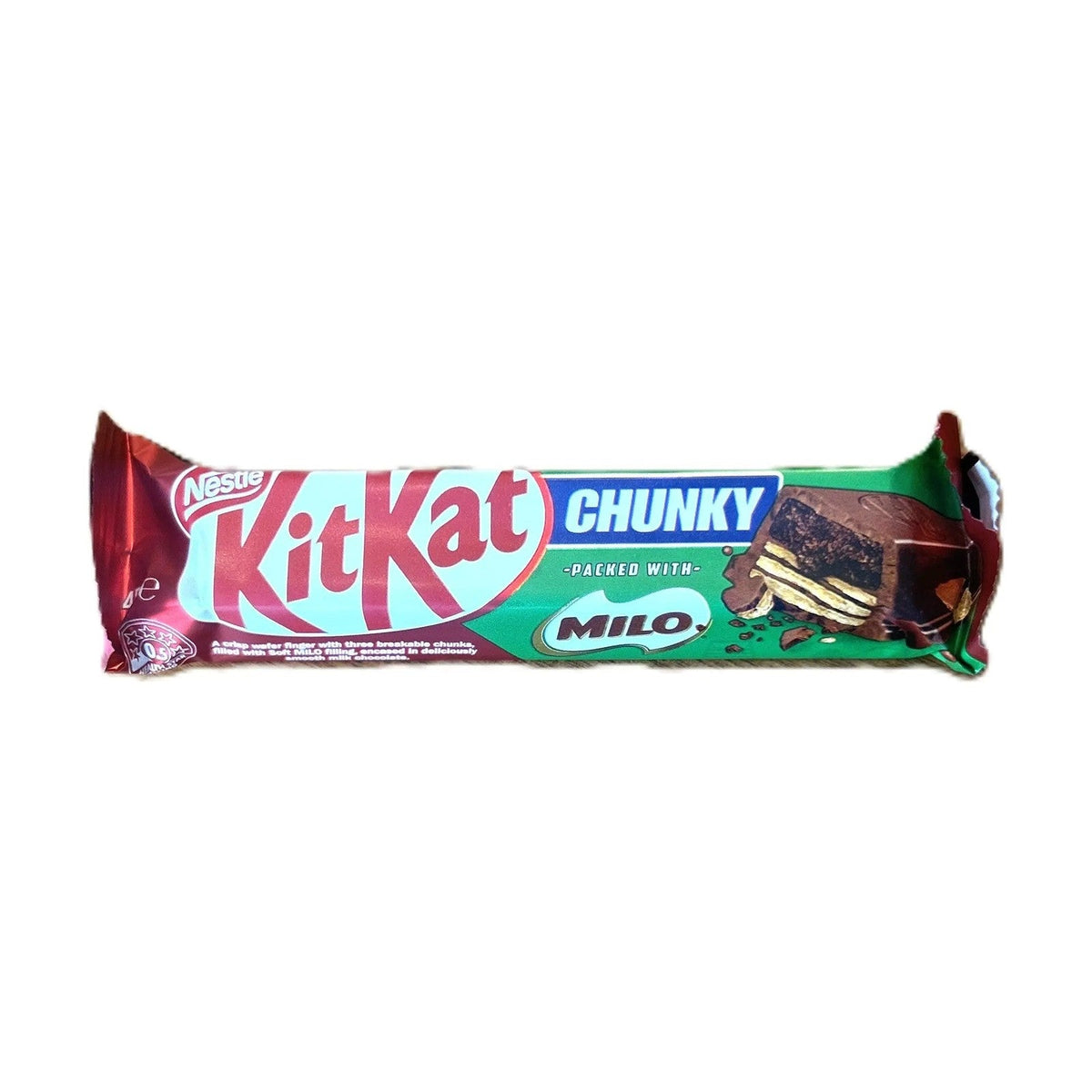 KitKat Chunky Milo Chocolate Bar – Wafer Bar with Milo Filling (Australia) Best By 28-February-2026