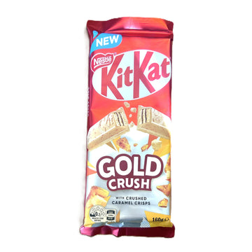KitKat Gold Crush Chocolate Wafer Bar with Caramel Crisps 160g – (Australia)