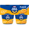 Kraft Original Mac N Cheese Macaroni And Cheese Cups Easy Microwavable Dinner, 4 Ct Pack, 2.05 Oz Cups