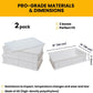 L'Oro Del Sud Dough Proofing Box – 2 Pack with Lid, White | Professional Pizza Dough Fermentation Tray Made in Italy