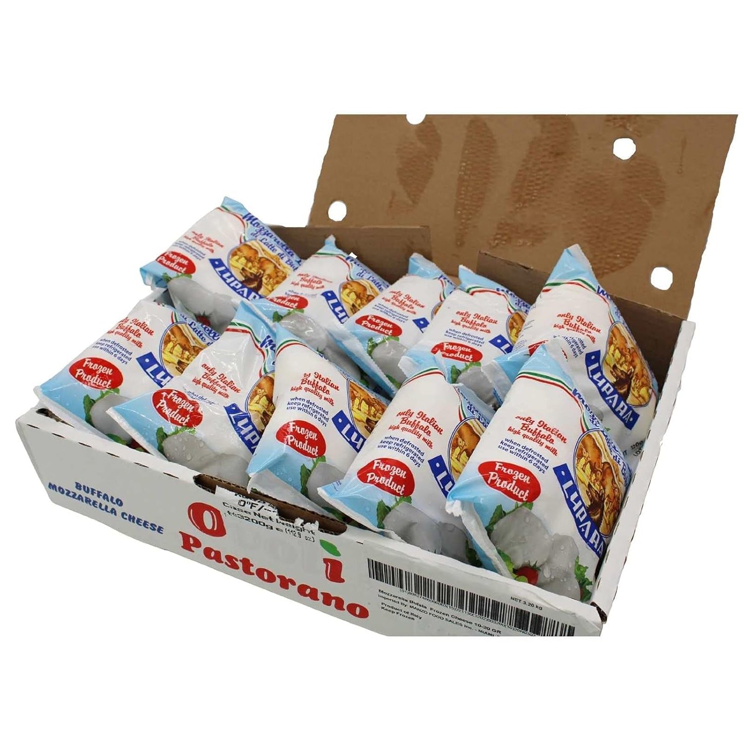 Lupara Buffalo Mozzarella, 7 oz Ball per Cup, 12 Cups