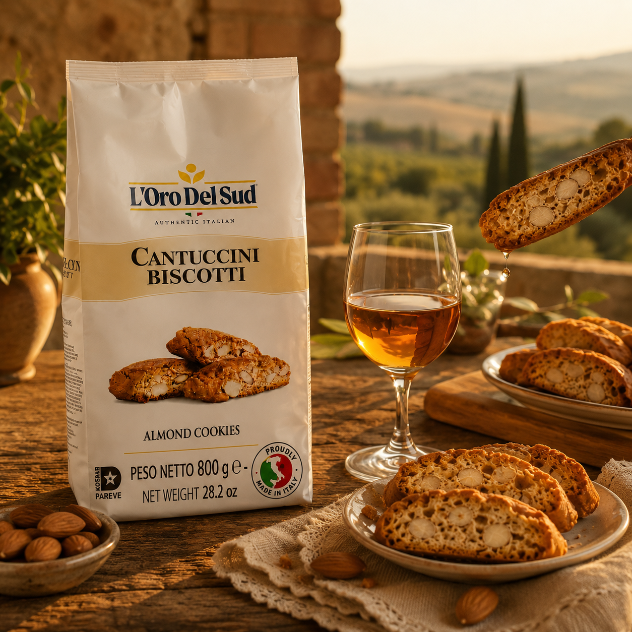 L'Oro Del Sud, Cantuccini Biscotti with Almonds, 28 oz (794 g)