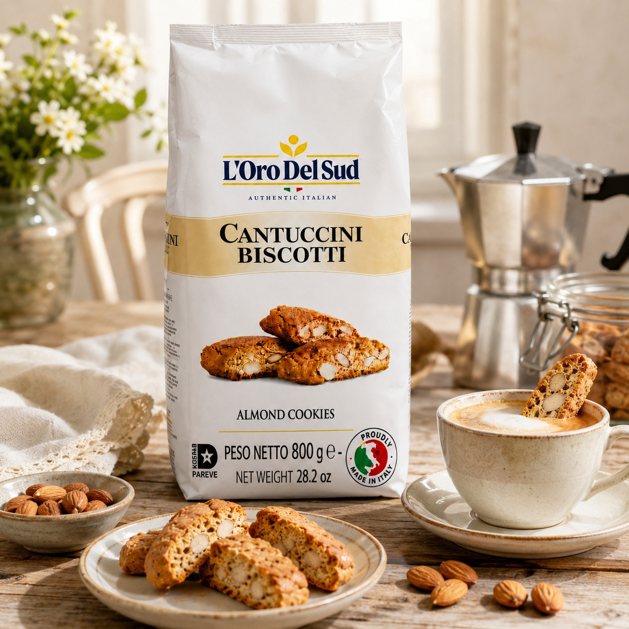 L'Oro Del Sud, Cantuccini Biscotti with Almonds, 28 oz (794 g)