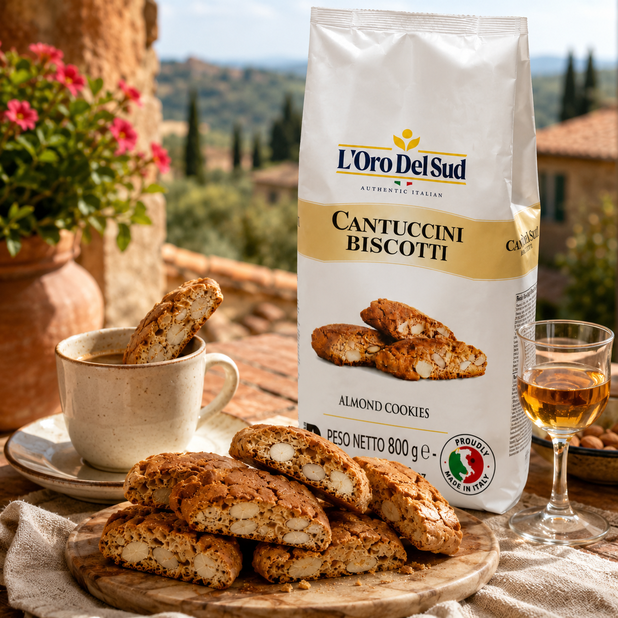 L'Oro Del Sud, Cantuccini Biscotti with Almonds, 28 oz (794 g)