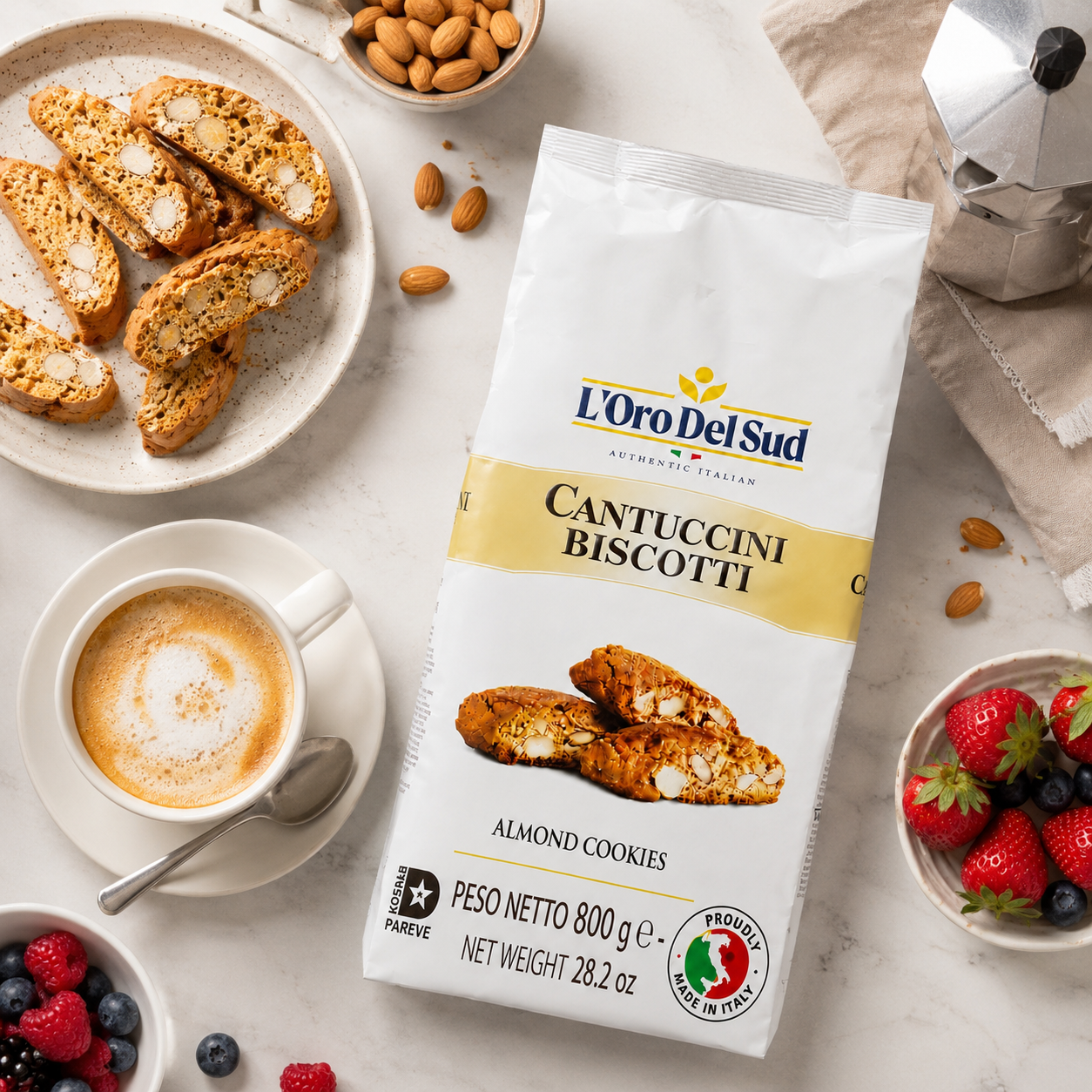 L'Oro Del Sud, Cantuccini Biscotti with Almonds, 28 oz (794 g)
