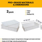 L'Oro Del Sud Dough Proofing Box with Lid (1 Box + 1 Lid) White – Italian Made Professional Quality