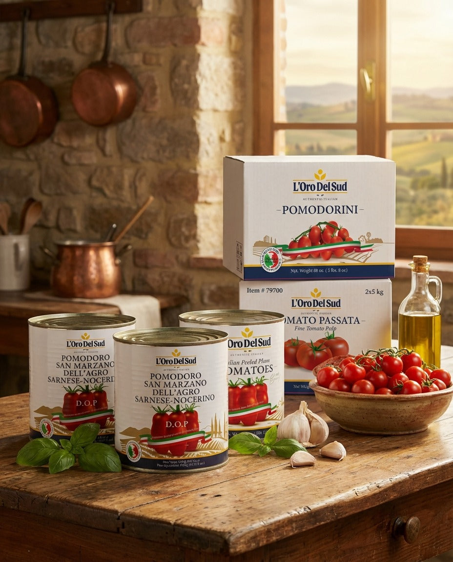 L'Oro Del Sud, D.O.P San Marzano Tomatoes of Agro Sarnese-Nocerino Area, (88 fl. oz) 2550g