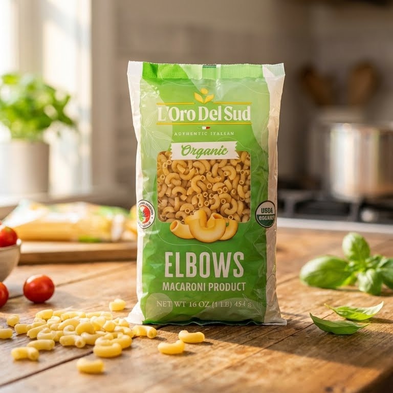 L'Oro Del Sud, Organic Elbows Pasta, 20 Pack x 1 lb