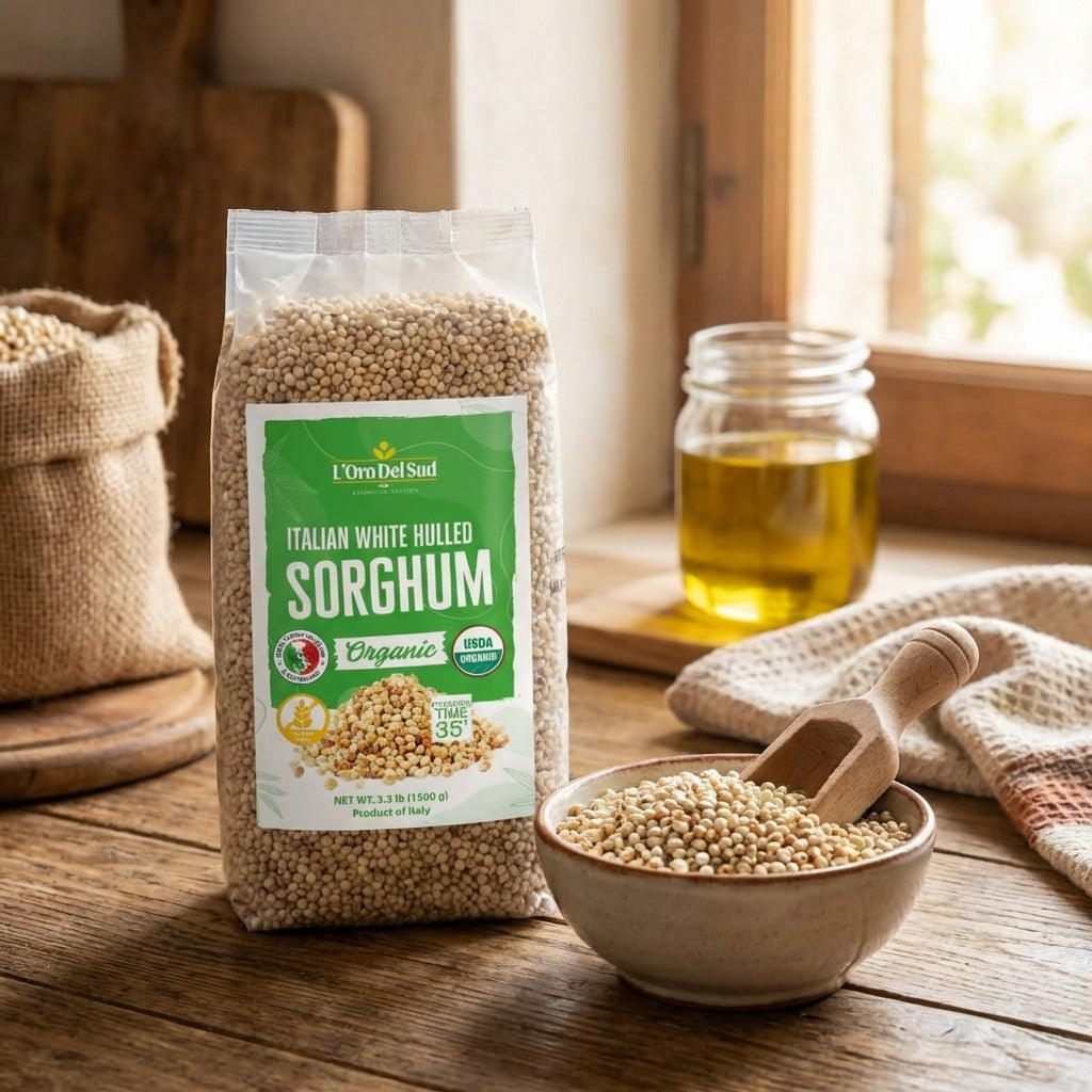 L’Oro Del Sud, Organic Italian White Hulled Sorghum, 52.9 oz (1.5 kg)