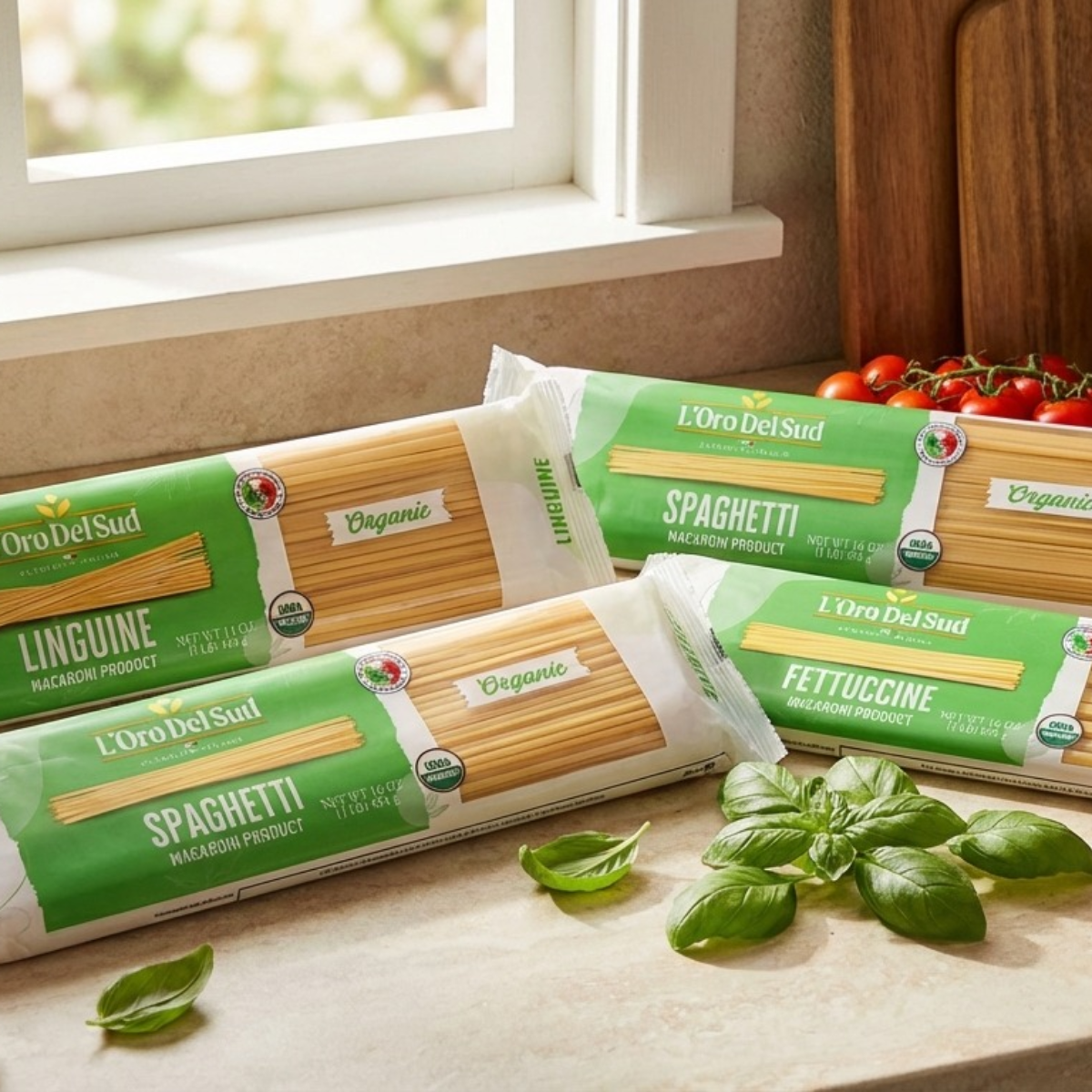L'Oro Del Sud, Organic Fettuccine Pasta, 2 Pack x 10 lb