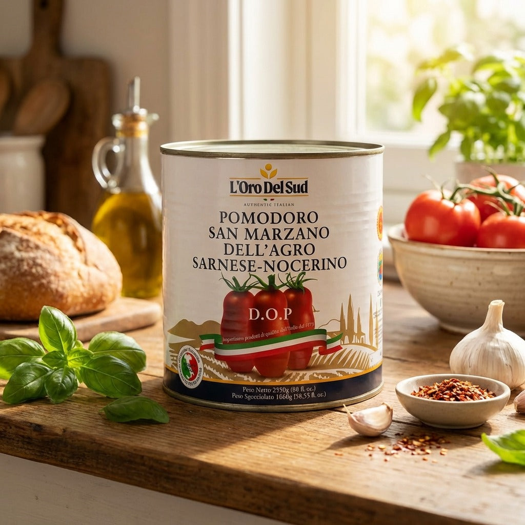 L'Oro Del Sud, D.O.P San Marzano Tomatoes of Agro Sarnese-Nocerino Area, (88 fl. oz) 2550g