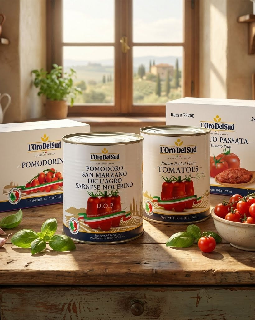 L'Oro Del Sud, D.O.P San Marzano Tomatoes of Agro Sarnese-Nocerino Area, (88 fl. oz) 2550g