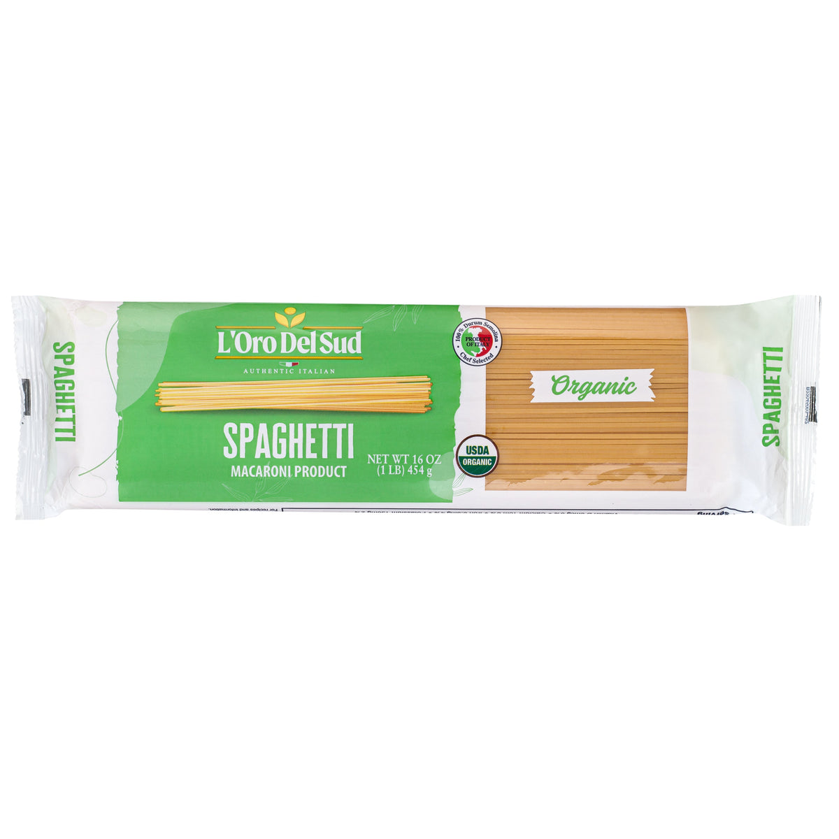 L'Oro Del Sud, Organic Spaghetti Pasta, 20 Pack x 1 lb