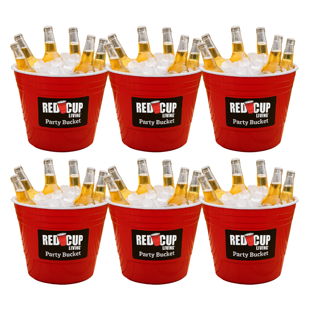 Redcupliving Red Party Ice Bucket | Reusable, Dishwasher-Safe