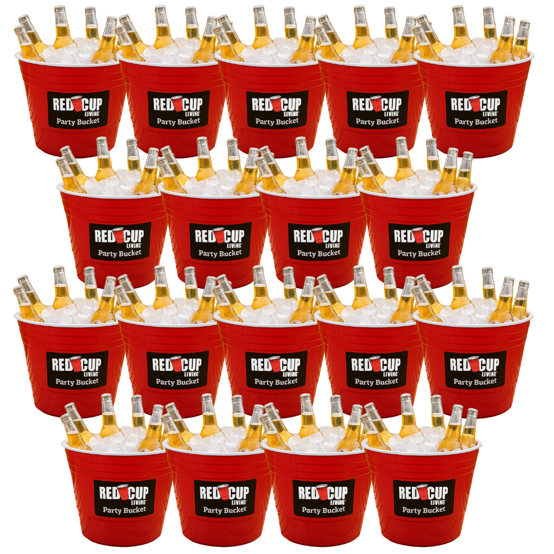 Redcupliving Red Party Ice Bucket | Reusable, Dishwasher-Safe