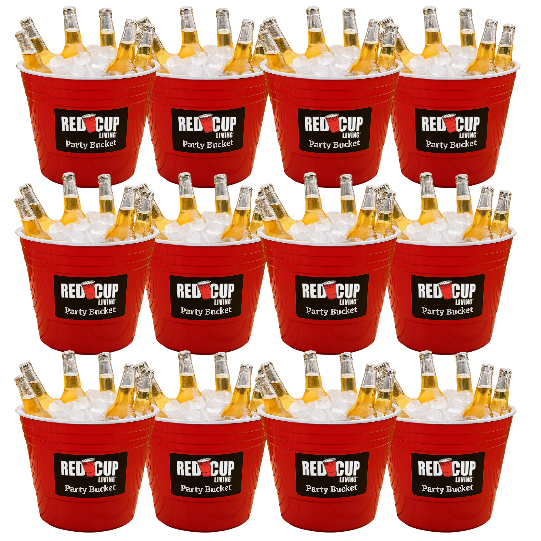 Redcupliving Red Party Ice Bucket | Reusable, Dishwasher-Safe