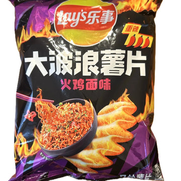 Lay’s Buldak Hot Chicken Noodle Chips – Spicy Chinese Ramen Flavor | Imported Asian Snack (China)