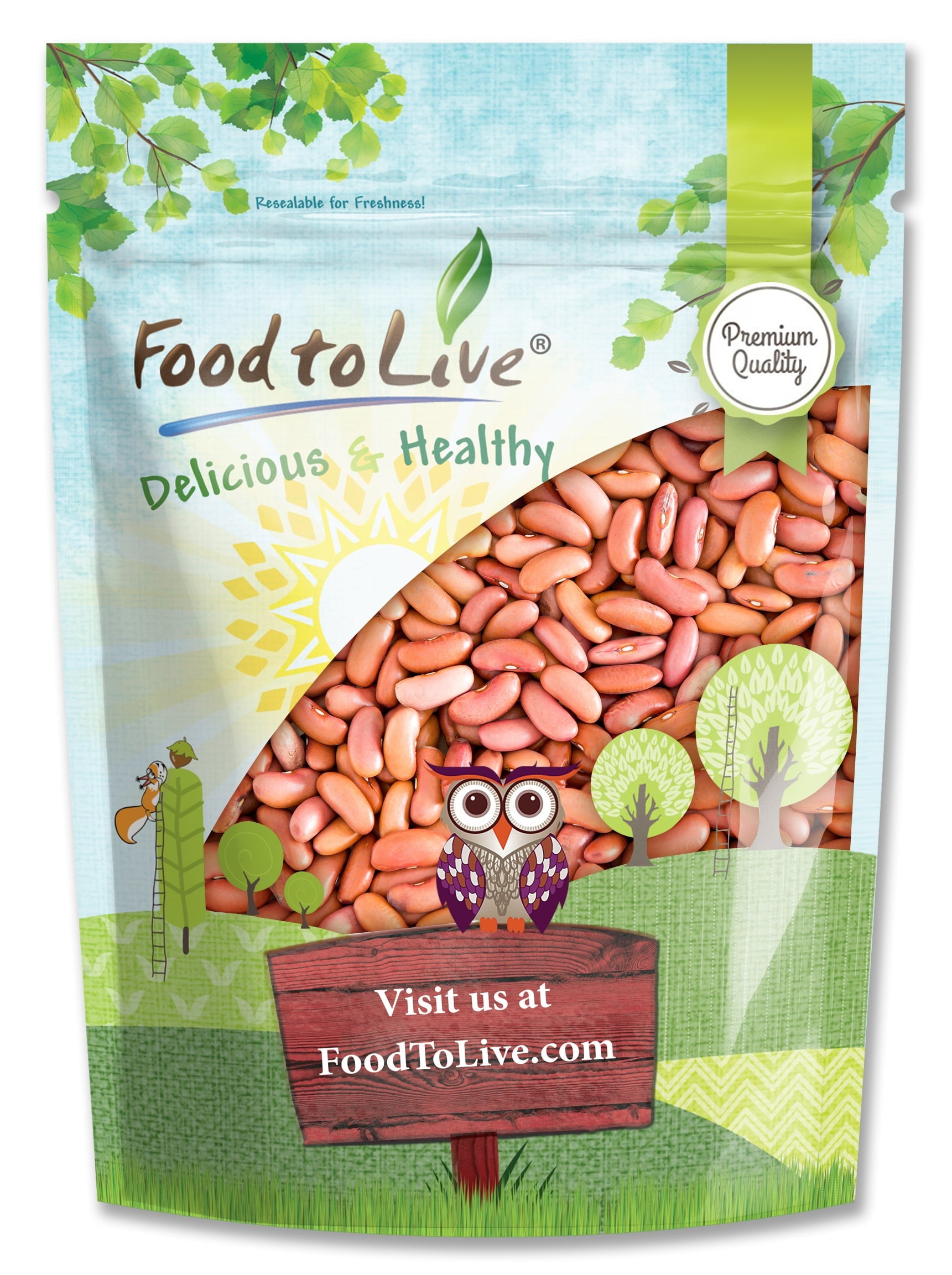 Light Red Kidney Beans, 1.5 Pounds ?Kosher, Vegan, Raw, Sproutable ?By Food To Live