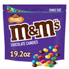 M&Ms Peanut Dark Chocolate Candy, Family Size - 19.2Oz Bag