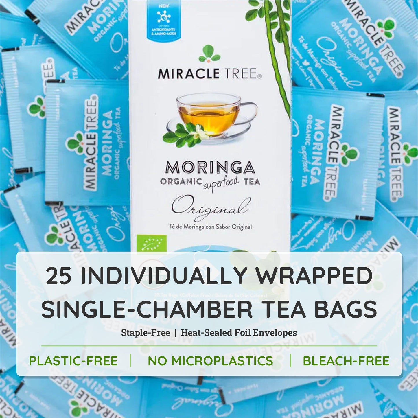 Organic Moringa Tea - Original - Caffeine-Free Herbal Tea
