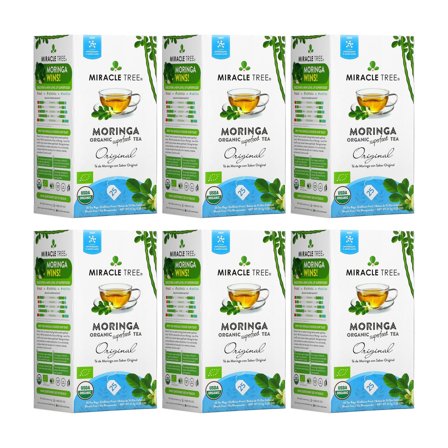 Organic Moringa Tea - Original - Caffeine-Free Herbal Tea