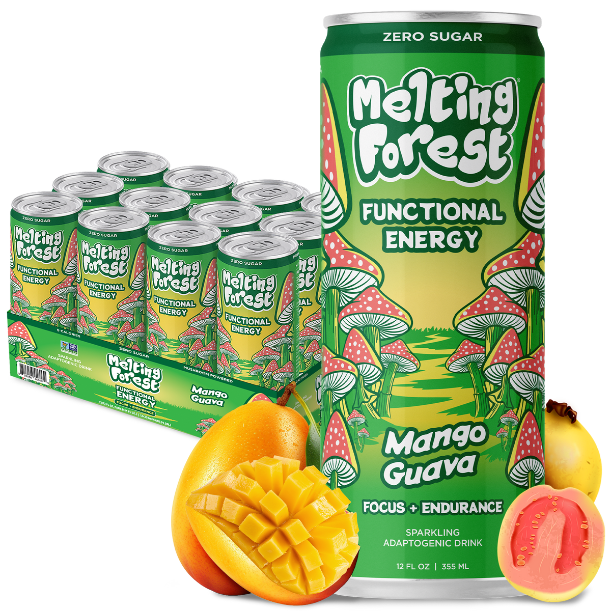 Mushroom Energy Drink 12 Pack - Mango Guava