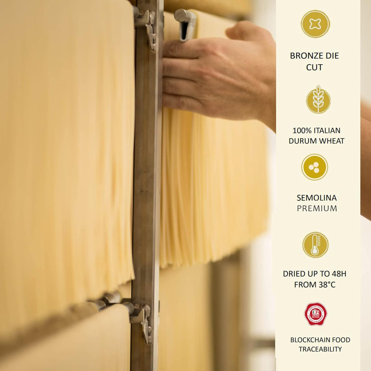 Marulo Organic Linguine Pasta, Italian Bronze Die-Cut, 500g