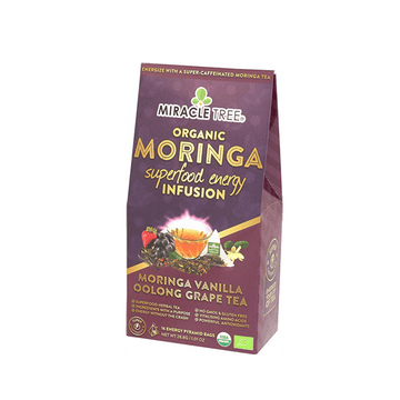 Organic Moringa Energy Tea - Grape Vanilla - Natural Coffee Alternative