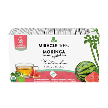 Organic Moringa Tea - Watermelon - Caffeine-Free Herbal Tea