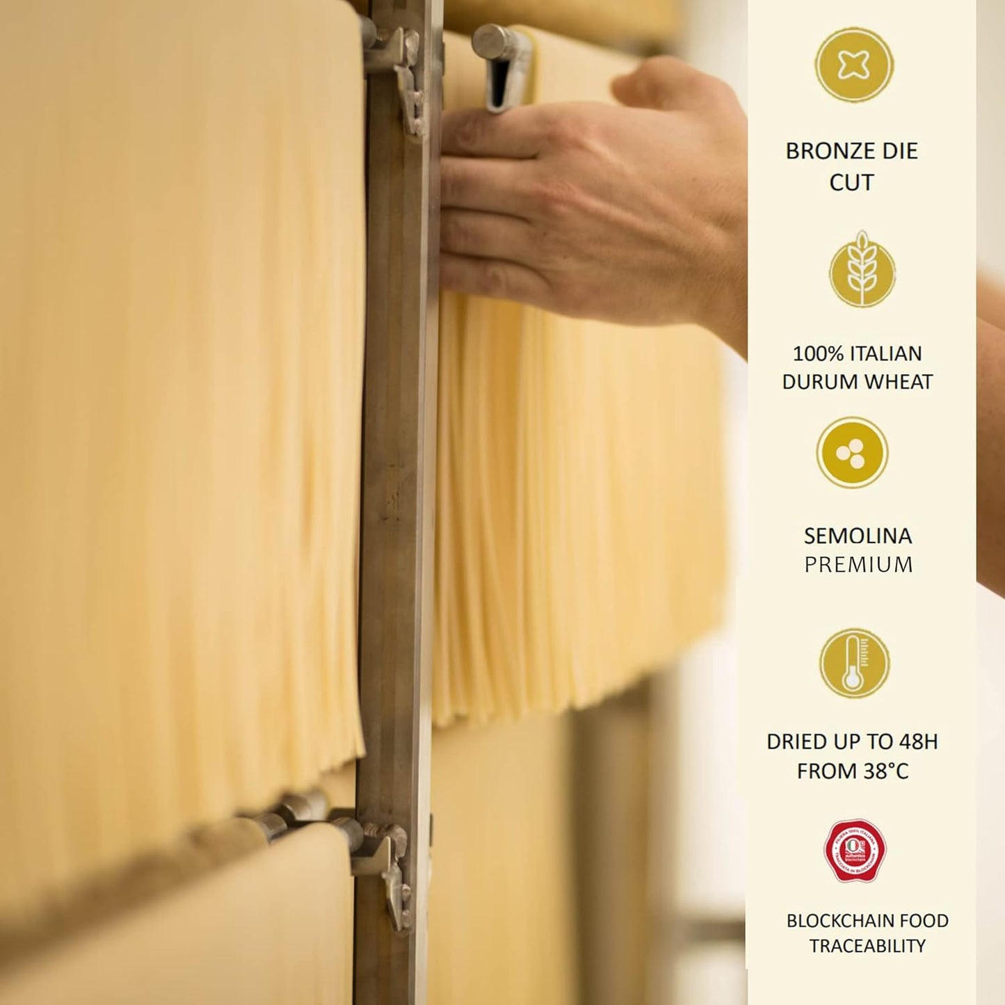 Marulo, Spaghetti Pasta, Artisan Bronze Die-Cut Pasta, 12 Pack x 1.1 lb