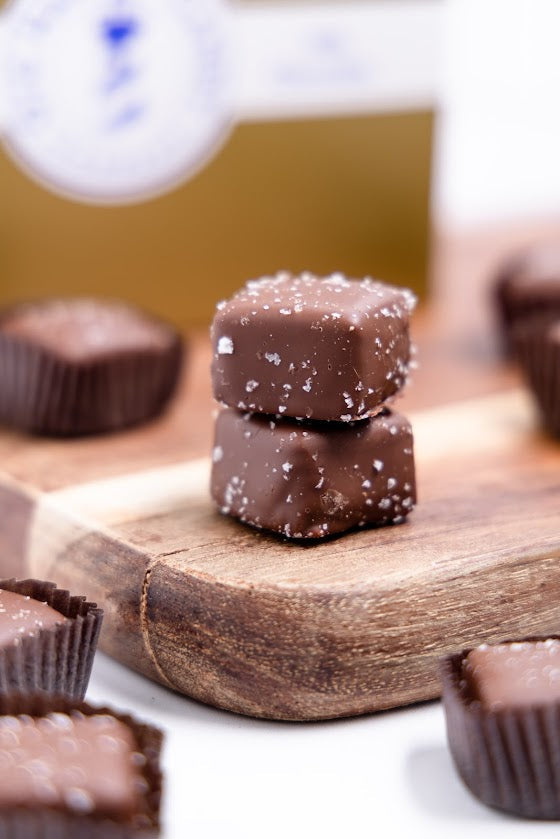 MILK CHOCOLATE SEA SALT CARAMELS - 9pc