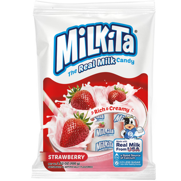 Milkita Strawberry Milky Creamy Chewy Candy