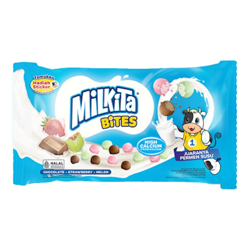 Milkita Bites Strawberry, Chocolate and Honeydew Melon