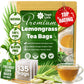 Lemongrass Tea Bags, 100% Natural & Pure Lemongrass leaves, Eco-Conscious Tea Bags, Lemongrass Herbal Tea. Lemongrass Leaf Tea. No Sugar, No Caffeine, No Gluten, Vegan.