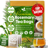 Premium Rosemary Leaves, Tea Bags, Powder, 100% Natural & Pure from Dried Rosemary Leaves, No Additives, No Caffeine, Vegan. Dried Rosemary Herb, Perfect for Seasoning, Spice Blends for Grilling & Cooking