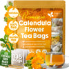 Calendula Tea Bags, 100% Natural and Pure Calendula Flowers, Eco-conscious Tea Bags. Calendula Flower Herbal Tea. No Sugar, No Caffeine, No Gluten, Vegan.
