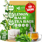 Premium Lemon Balm Leaf Tea Bags, 100% Natural & Pure from Lemon Balm Leaves. Loose Leaf Lemon Balm Herbal Tea. Lemon Balm Leaf Tea. No Sugar, No Caffeine, No Gluten, Vegan.