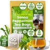 Premium Senna Peppermint Tea Bags. Relieves Constipation Natural Tea