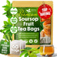 Premium Soursop Graviola Fruit Tea Bags, Tea Powder, 100% Natural and Pure from Soursop Fruits, Handmade, Made With Natural Materials-Corn Fiber Tea Bag, Sugar/Caffeine/Gluten Free, Hoja Guanabana Tea