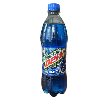 Mountain Dew Blue Razz Blitz – Sour Blue Raspberry Mountain Dew Soda 600mL (Australia)