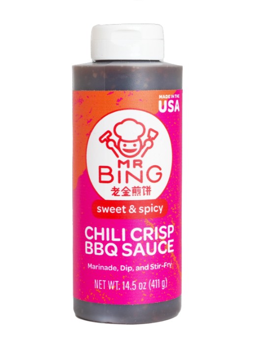 Mr Bing Sweet & Spicy Chili Crisp BBQ Sauce 14.75oz