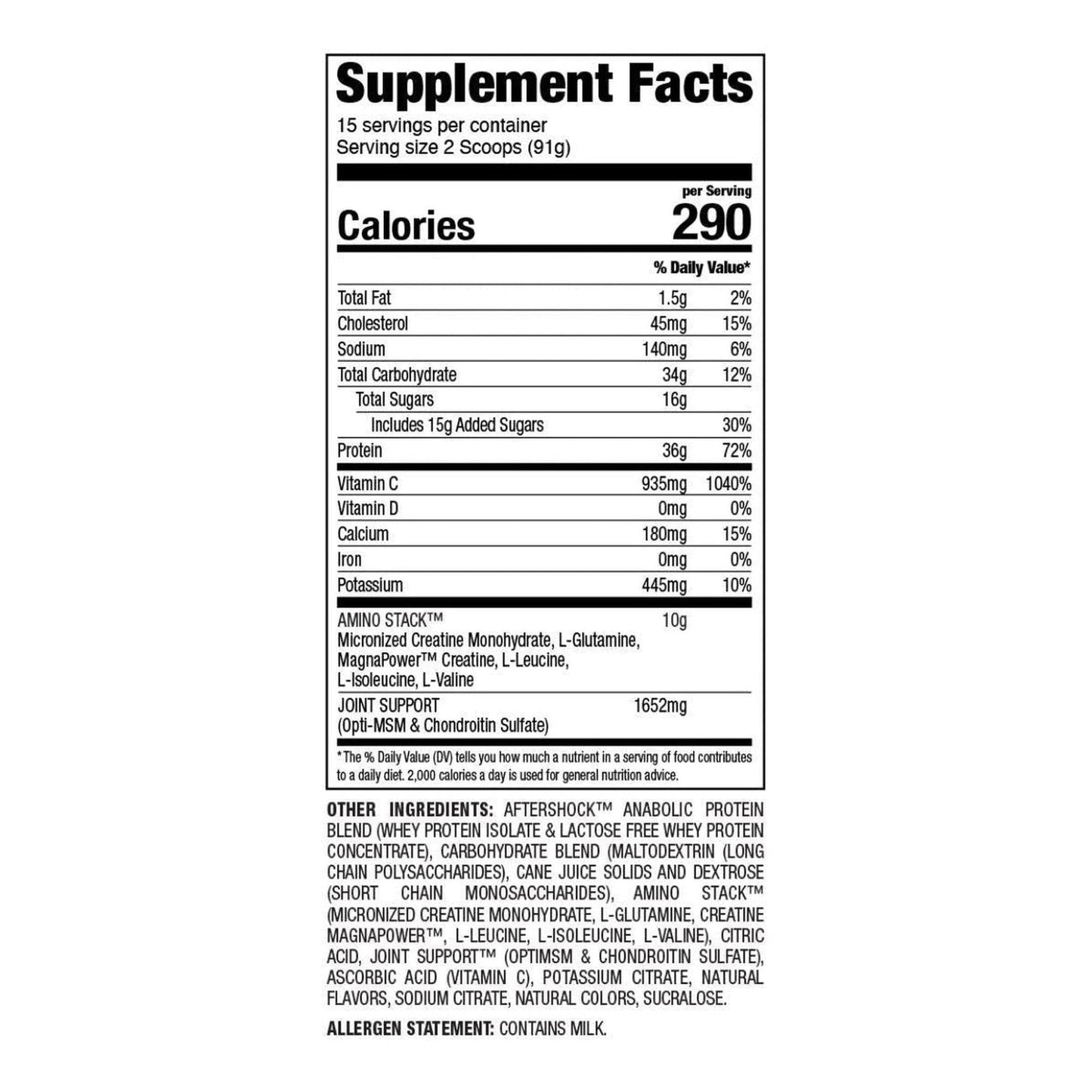 Myogenix AFTERSHOCK™ - 3 lb