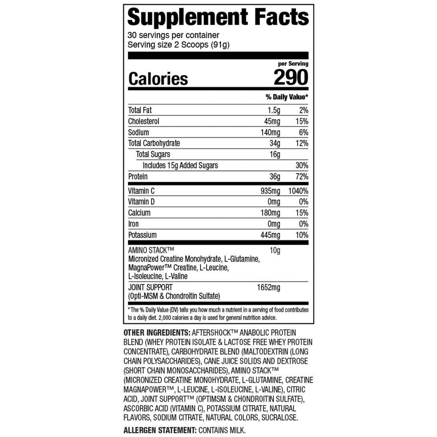 Myogenix AFTERSHOCK™ - 5.62 lb