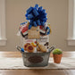 Small Flowers & Garden Tin Gift Basket - Gourmet Snacks & Cookies
